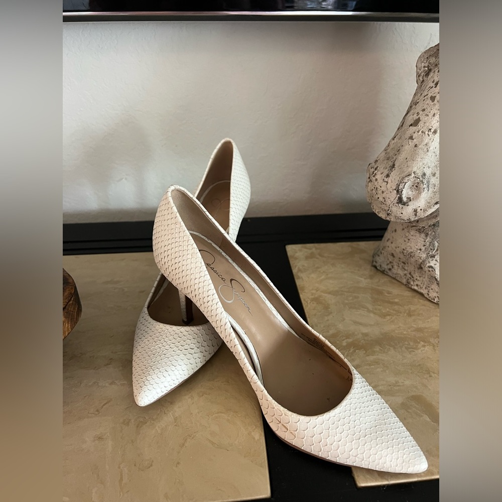 Jessica Simpson white shoes